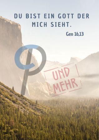 Du bist ein Gott, der mich sieht. 1. Mos 16,13 / Gen 16,13 - minimalistisch