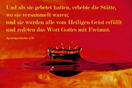 778 Und als sie gebetet hatten... Apostelgeschichte 4,31