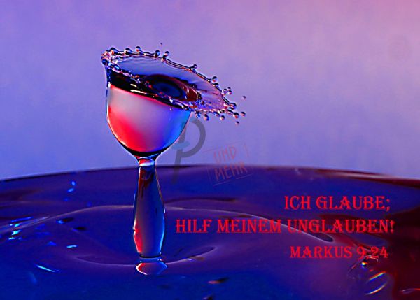 713 - Jahreslosung 2020 - Wassertropfen blau-rot