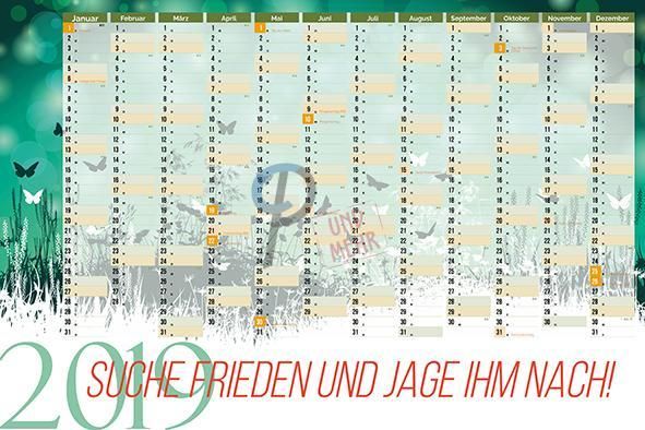 576 - Jahresplaner 2019 Schmetterlinge