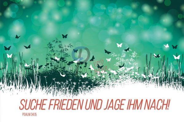 627 Jahreslosung 2019 Schmetterlinge grün