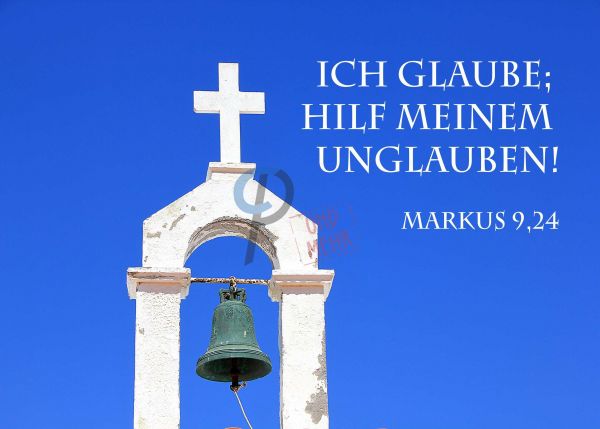 746 - Jahreslosung 2020 - Weißes Kreuz blauer Himmel