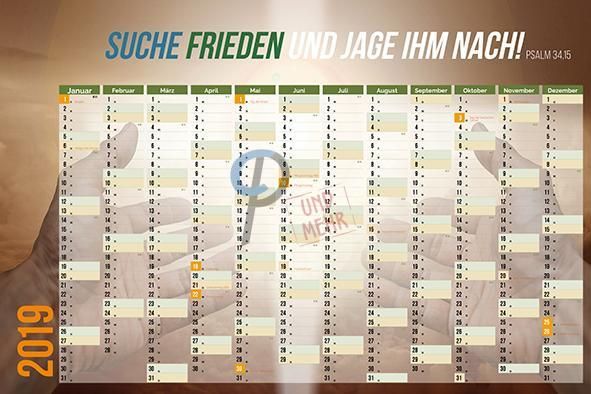 580 - Jahresplaner 2019 Hände