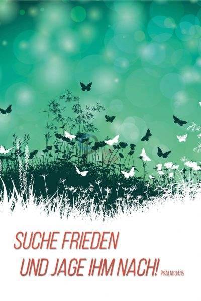 628 Jahreslosung 2019 Schmetterlinge grün